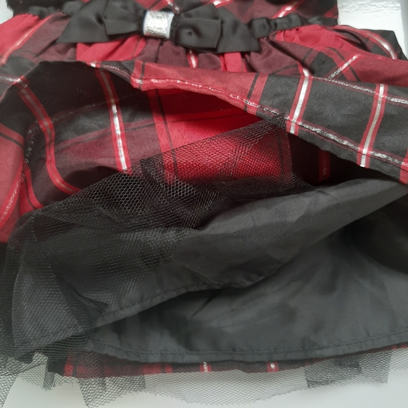 George Red Plaid Dress 2pc Set 3/6M - Picture 8 of 8